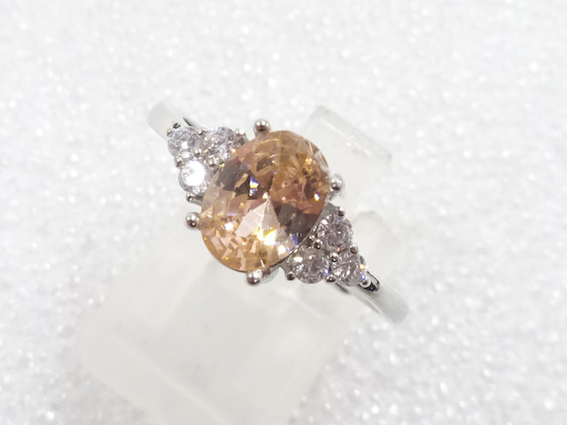 JAPANESE KIMONO / ANTIQUE COLORED STONE RING (SIZE 14.5)